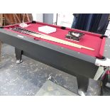 AN AMERICAN STYLE POOL TABLE, W 182 X D 103 X H 79cms.