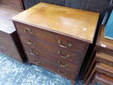 A MAHOGANY LIFT TOP CONVERTED COMMODE.