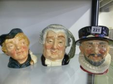 THREE DOULTON CHARACTER JUGS