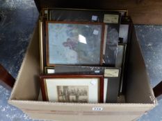 A QUANTITY OF 19th C. AND OTHER ENGRAVINGS AND PICTURES.