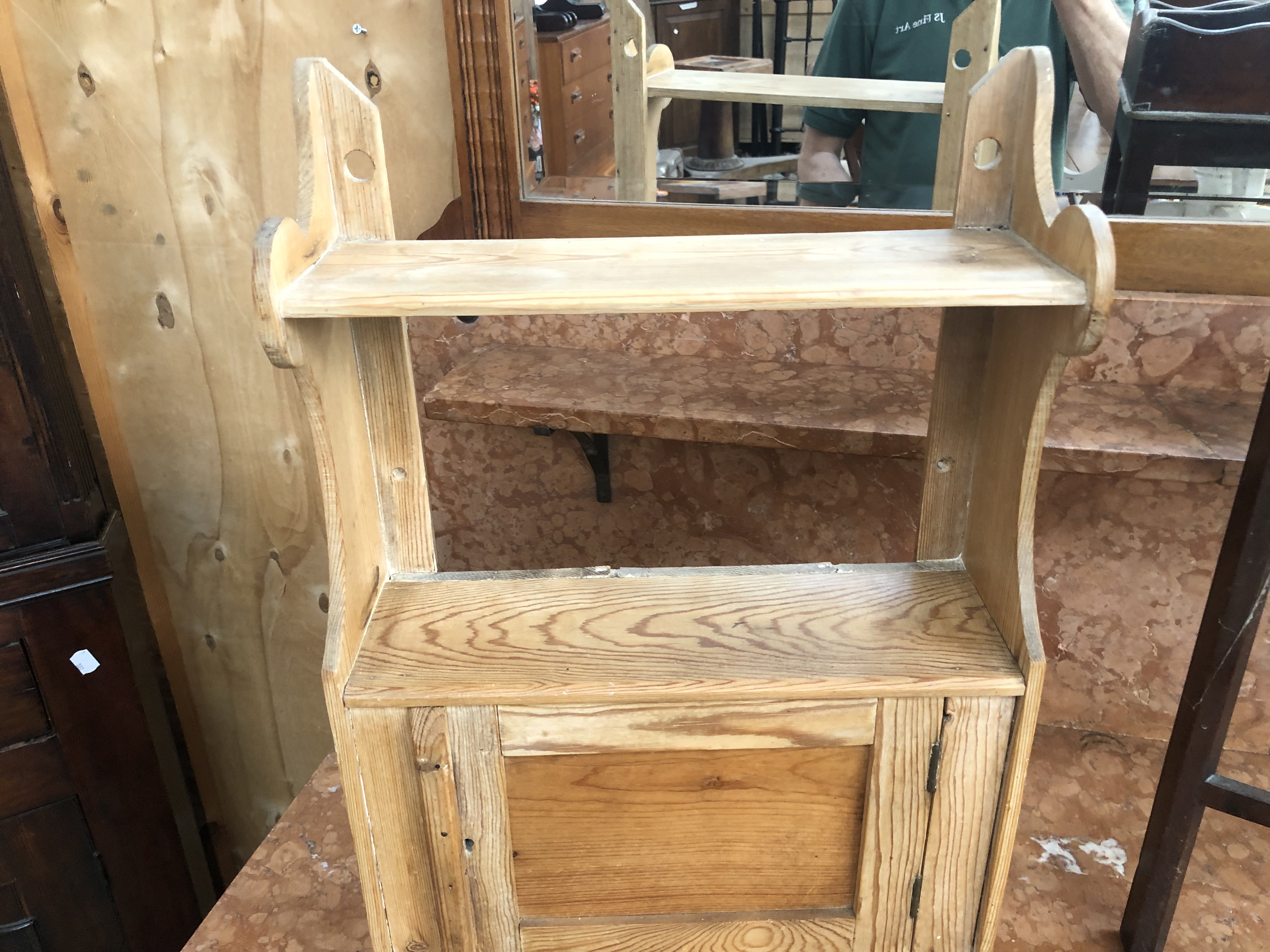 TWO CUTLERY TRAYS AND A SMALL PINE WALL CABINET. - Image 6 of 10