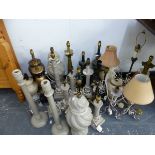 A LARGE QUANTITY OF TABLE LAMPS.
