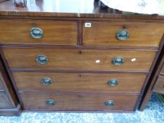 A 19th C. CHEST OF DRAWERS.