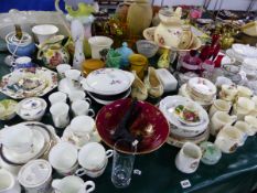 A LARGE COLLECTION OF CHINA AND GLASSWARES.
