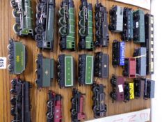 A QUANTITY OF HORNBY LOCOMOTIVES AND TENDERS.