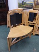 A SET OF SIX ART DECO INSPIRED FOLDING CHAIRS.