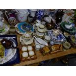 AYNSLEY AND OTHER TEA WARES, DOULTON SERIES WARE, CHINESE PLATES, COTTAGE AND OTHER CRUETS, A