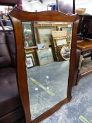 TWO LARGE ANTIQUE WALL MIRRORS
