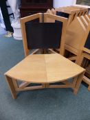 A SET OF SIX ART DECO INSPIRED FOLDING CHAIRS.