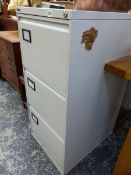 A THREE DRAWER TRIUMPH FILING CABINET.