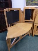 A SET OF SIX ART DECO INSPIRED FOLDING CHAIRS.