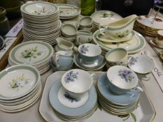 A ROYAL WORCESTER WOODLAND PATTERN PART TEA SET AND WOODS WARE DINNER SET.