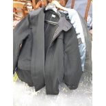 A GOOD QUALITY TED BAKER LEATHER JACKET SIZE 4, TOGETHER WITH A PAUL SMITH WOOL OVERCOAT, SIZE