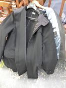A GOOD QUALITY TED BAKER LEATHER JACKET SIZE 4, TOGETHER WITH A PAUL SMITH WOOL OVERCOAT, SIZE