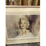 AFTER GORDON KING A PENCIL SIGNED LIMITED EDITION COLOUR PORTRAIT PRINT OF MARILYN MONROE 50 x