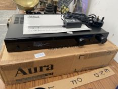 AURA VA 100 EVOLUTION AMPLIFIER, WITH SPEAKER CABLES.