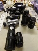 VARIOUS CAMERA LENSES.