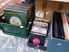 A COLLECTION OF VINTAGE LP RECORDS AND SINGLES ETC.