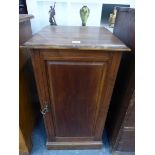 A LATE VICTORIAN BEDSIDE CABINET.