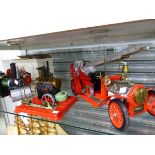 MAMOD LIVE STEAM: A STATIONARY STEAM ENGINE, A ROLLER AND A FIRE ENGINE