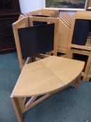 A SET OF SIX ART DECO INSPIRED FOLDING CHAIRS.