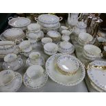 A ROYAL ALBERT MEMORY LANE TEA AND DINNER SERVICE. TOGETHER WITH WORCESTER TEAWARES