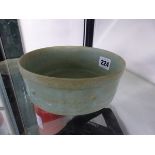 A CHINESE YUEH GLAZED CYLINDRICAL BOWL