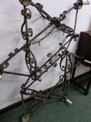 LARGE WROUGHT IRON LIGHT FITTING.