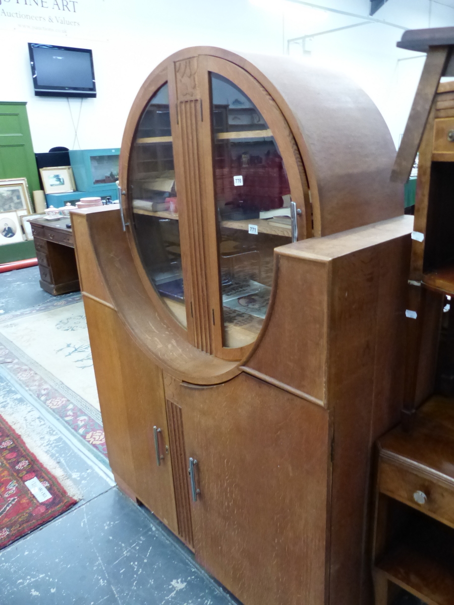 AN ART DECO BOOKCASE.