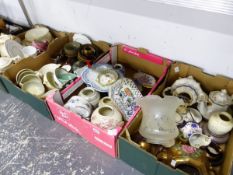 A QUANTITY OF VARIOUS CHINA WARES INC. ORIENTAL GINGER JARS ETC.