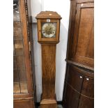 A JOHN DYSON 20th C. MAHOGANY GRANDMOTHER CLOCK. H 153cms.