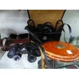 A CASED PAIR OF NOCTOVIST 8 x 30 BINOCULARS, A CASED PAIR OF RUSSIAN 8 x 30 BINOCULARS TOGETHER WITH