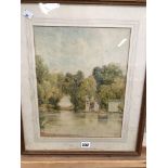 JOHN FULLWOOD, 19th/20th. C BOATING ON THE RIVER, SIGNED, WATERCOLOUR, 36 x 28cms, TOGETHER WITH TWO