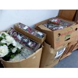 A QUANTITY OF GOOD QUALITY ARTIFICIAL FLOWERS AND FRUIT.