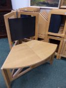 A SET OF SIX ART DECO INSPIRED FOLDING CHAIRS.