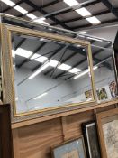 TWO LARGE BEVELLED EDGE MIRROR, LARGEST 78 x 154cms (2)