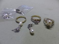 A SMALL COLLECTION OF MODERN SILVER JEWELLERY.