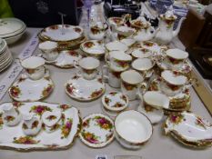 A ROYAL ALBERT, OLD COUNTRY ROSES TEA SERVICE.