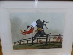 AFTER H. ALKEN. SIX HAND COLOURED COMIC SPORTING PRINTS. 27 x 32cms (6)