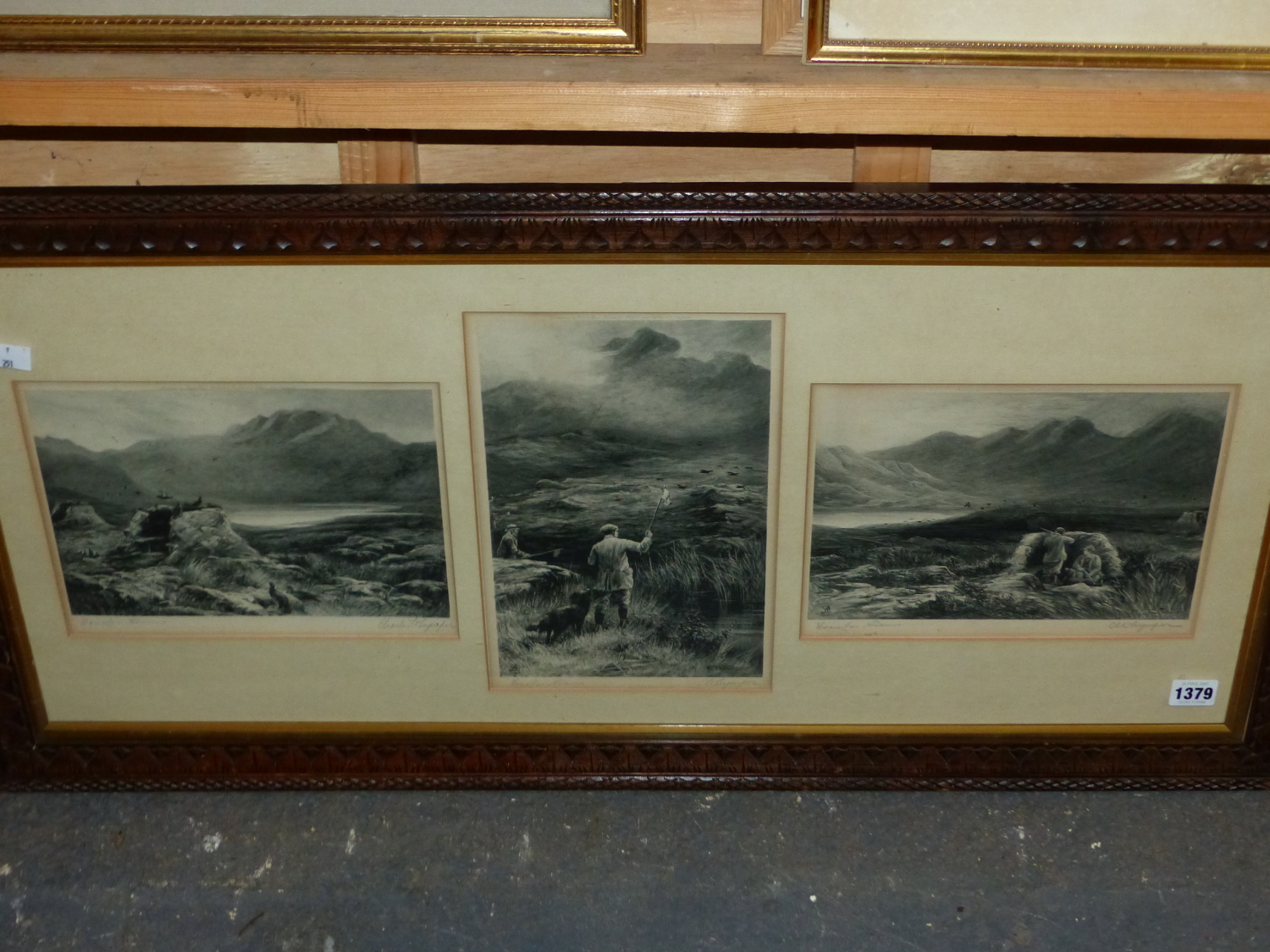 AFTER CHARLES WHYMPER (1853-1941) SIX FRAMED SHOOTING PRINTS, PENCIL SIGNED AND INSCRIBED, THREE - Image 3 of 8