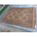 AN UNUSUAL TRIBAL FLAT WEAVE CARPET 276 x 188 cms