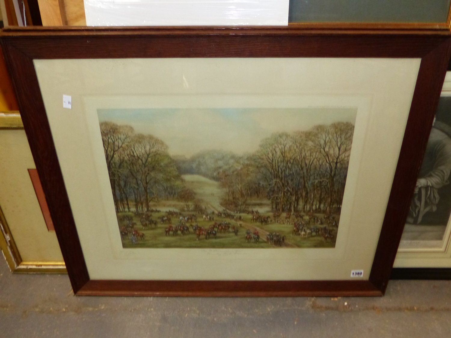 FOUR VINTAGE COLOUR HUNT PRINTS AFTER G. D. GILES, PENCIL SIGNED AND INSCRIBED. 57 x 72cms (4) - Image 6 of 17