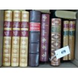 BOOKS: LEATHER BINDINGS, A SET OF DICKENS, 10 VOLUMES OF CORNHILL MAGAZINE, NAPIER, 6 VOLUMES OF