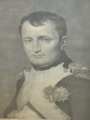 AN ANTIQUE FRENCH PORTRAIT PRINT OF NAPOLEON IN GILT FRAME. 74 x 57cms