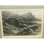 AFTER CHARLES WHYMPER (1853-1941) SIX FRAMED SHOOTING PRINTS, PENCIL SIGNED AND INSCRIBED, THREE