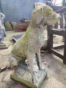 A COMPOSITE FIGURE OF A SEATED DOG