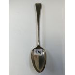 A GEORGE III SILVER OLD ENGLISH PATTERN BASTING SPOON, LONDON 1803, BEARING THE INITIALS W L