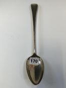 A GEORGE III SILVER OLD ENGLISH PATTERN BASTING SPOON, LONDON 1803, BEARING THE INITIALS W L