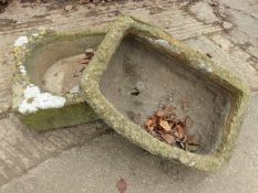 VARIOUS ANTIQUE STONE TROUGHS