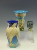 THREE DENNIS CHINA WORKS SLIP TRAILED VASES DESIGNED BY SALLY TUFFIN: GALA DAY, 2004. H 17cms.